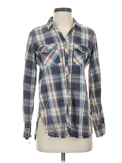 Pre-owned Sneak Peek Long Sleeve Button Down Shirt In Blue