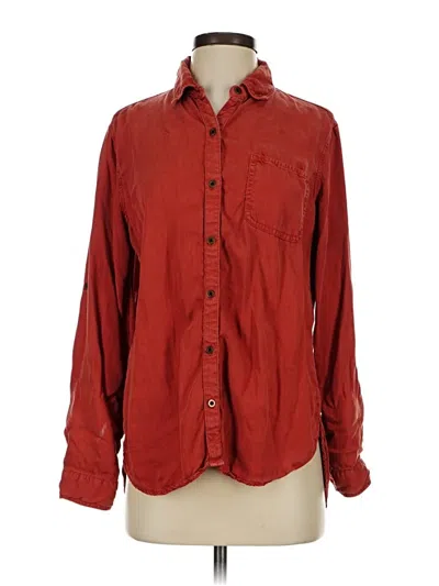 Pre-owned Sneak Peek Long Sleeve Button Down Shirt In Red