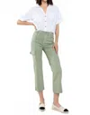 Sneak Peek Women's High Rise Crop Cargo Pants In Green In Green