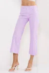 Sneak Peek Josie Cropped Spring Jeans In Lilac In Pink
