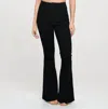 Sneak Peek Women's High Waist Two Buttons Flare Jeans In Black In Black