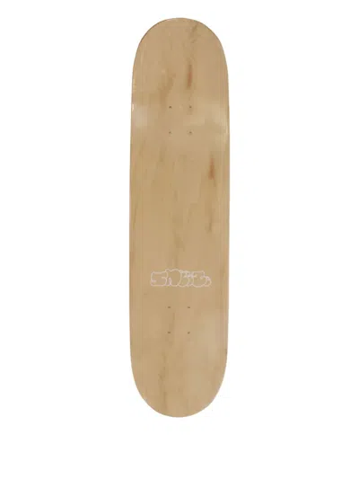 Sneeze Magazine Wood Skateboard In Neutral