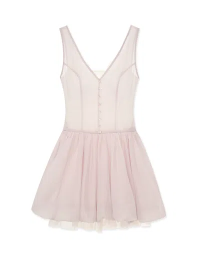 Snidel Airy Sheer Tunic Dress In White