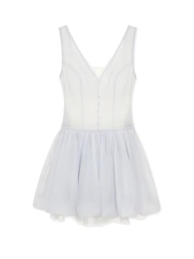 Snidel Airy Sheer Tunic Dress In White
