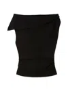 Snidel Asymmetrical Knit Pullover In Black