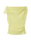 Snidel Asymmetrical Knit Pullover In Yellow