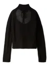 Snidel Back-open Mohair Knit Pullover In Black