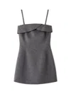 Snidel Bare Mini Dress In Gray