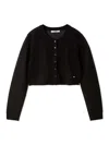 Snidel Basic Compact Sheer Cardigan In Black