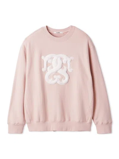 Snidel Boa Logo Sweat Pullover In Pink