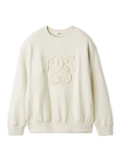 Snidel Boa Logo Sweat Pullover In White