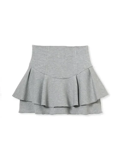 Snidel Bonded Skort Shorts In Gray