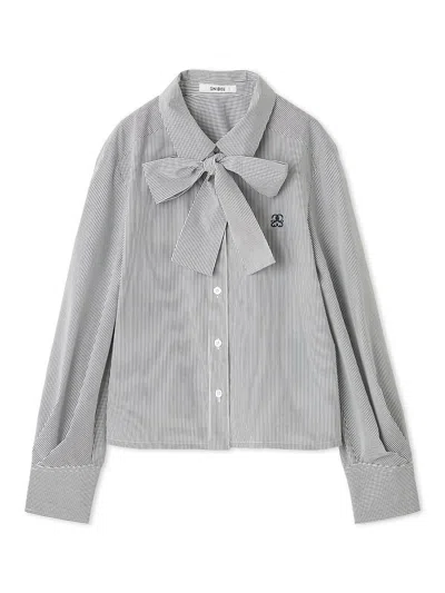 Snidel Bow-tie Shirt In Blue