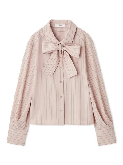 Snidel Bow-tie Shirt In Pink