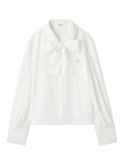 Snidel Bow-tie Shirt In White