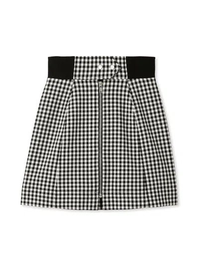 Snidel Center Zip High Waisted Skirt In Black