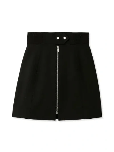 Snidel Center Zip High Waisted Skirt In Black