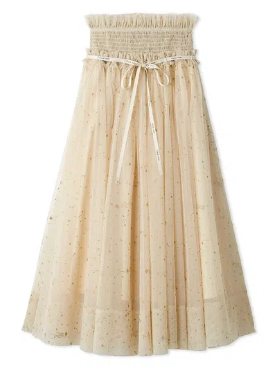 Snidel [chacott] Tulle Skirt In Neutral