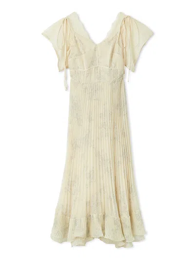 Snidel 【chacott】flower Lace Dress In Neutral