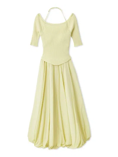 【chacott】knit Balloon Dress In Yellow from SNIDEL
