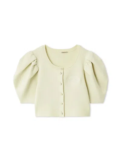Snidel 【chacott】knit Cardigan In Yellow