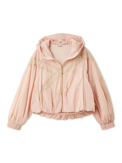 Snidel 【chacott】nylon Lace Blouson In Animal Print