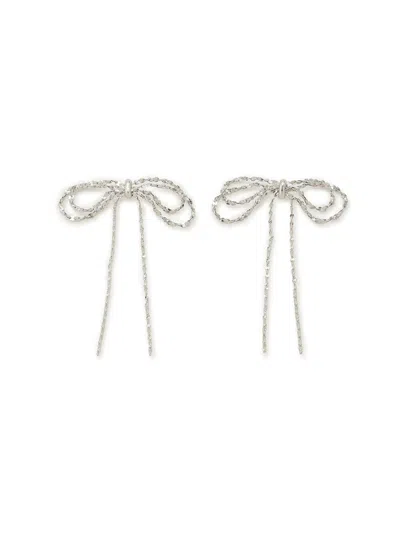 Snidel Chain Ribbon Earrings