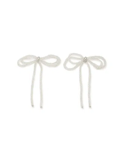 Snidel Chain Ribbon Earrings