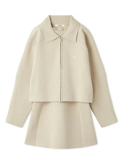 Snidel Chic Sleeveless Mini Dress With Matching Cropped Blazer In Multi