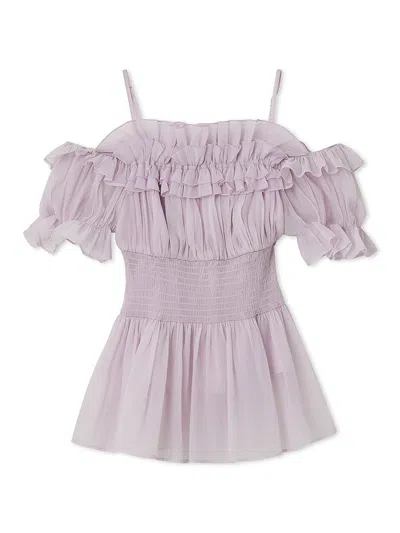 Snidel Chiffon Off-shoulder Frill Blouse
