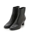 Snidel Classic Leather Ankle Boots In Black