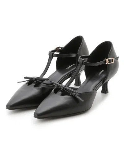 Snidel Classic T-strap Mary Jane Heels In Black