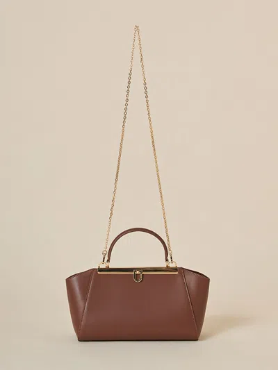 Snidel Classic Top-handle Vintage-inspired Leather Chain Bag