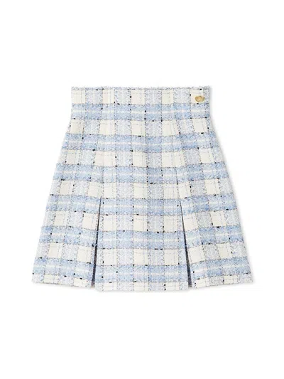 Snidel Classic Tweed Pleated Mini Skirt In Multi