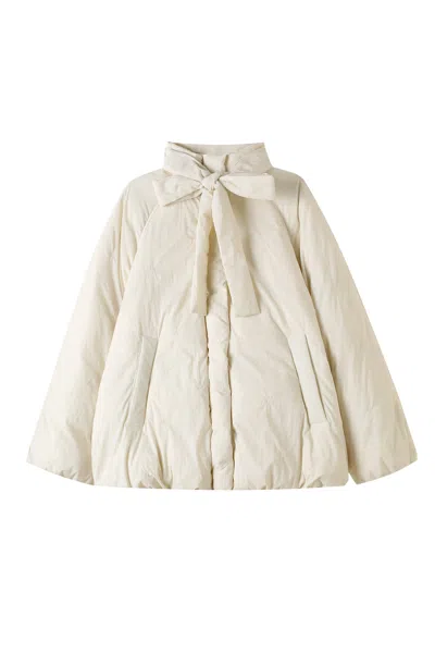 Snidel Cocoon Silhouette Down Jacket In Neutral
