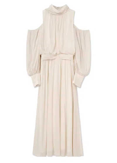 Snidel Cold-shoulder Dress In Pink