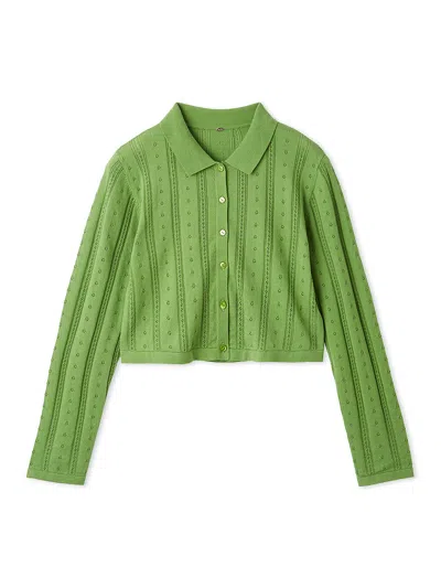Snidel Color Textured Cropped Knit Cardigan In Multi