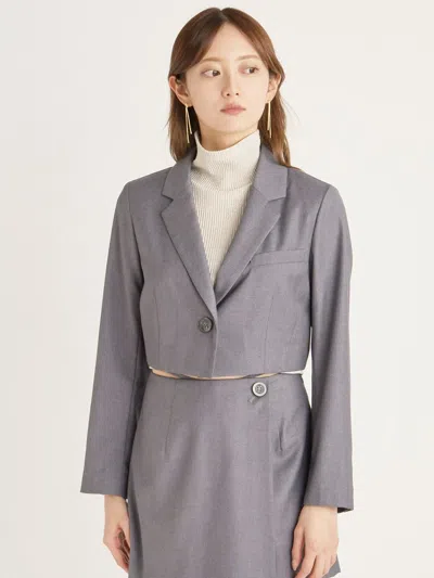 Snidel Cropped Jacket In Gray