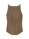 Snidel Cup-in Camisole Knit Pullover In Brown