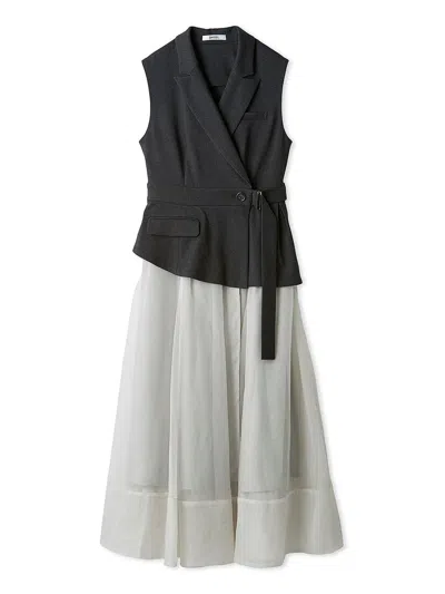 Snidel Docking Vest Dress In Animal Print