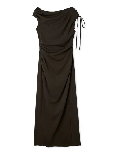 Snidel Drape Cut Dress In Brown