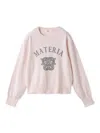 Snidel Emblem Jacquard Knit Pullover In Pink
