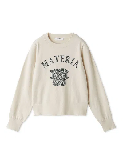 Snidel Emblem Jacquard Knit Pullover In Nude