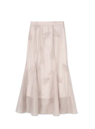 Snidel Embroidered Mermaid Skirt In Pink
