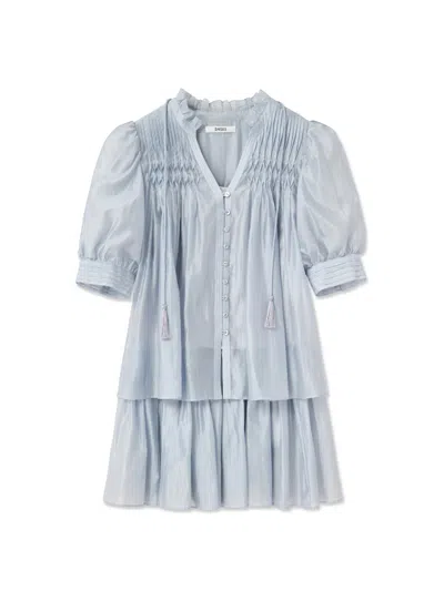 Snidel Embroidered Top & Skirt Set In Blue