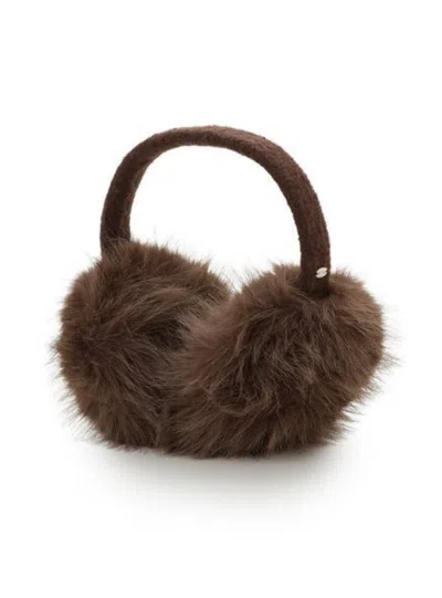 Snidel Faux Fur Earmuffs In Brown