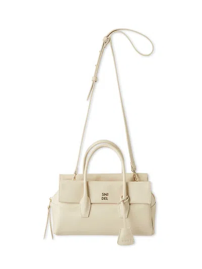 Snidel Flap Soft 2-way Boston Bag In White