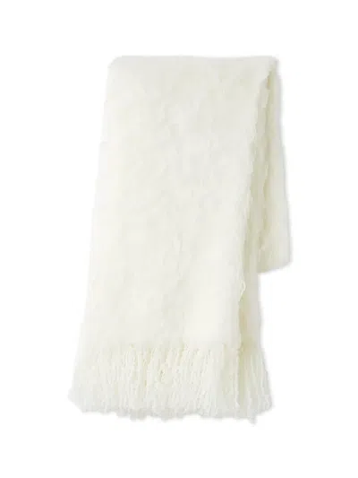 Snidel Fluffy Feather Long Scarf In Neutral