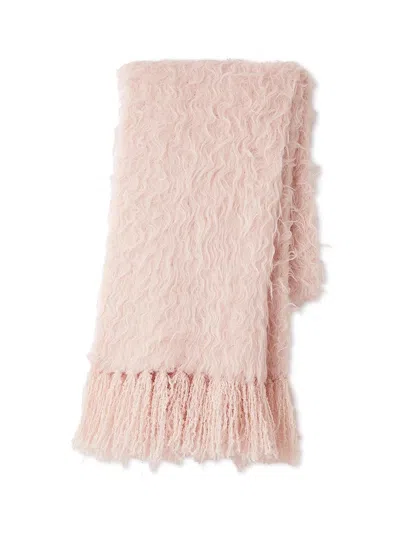 Snidel Fluffy Feather Long Scarf In Pink