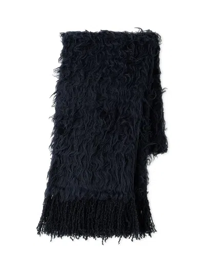 Snidel Fluffy Feather Long Scarf In White